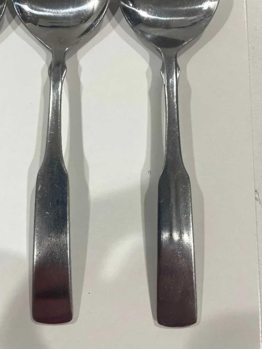VTG 6 Oneida Royal Provencial 56 Silver Plate Soup Spoons Fiddler Pattern MCM
